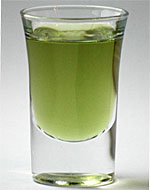 A glass of chartreuse